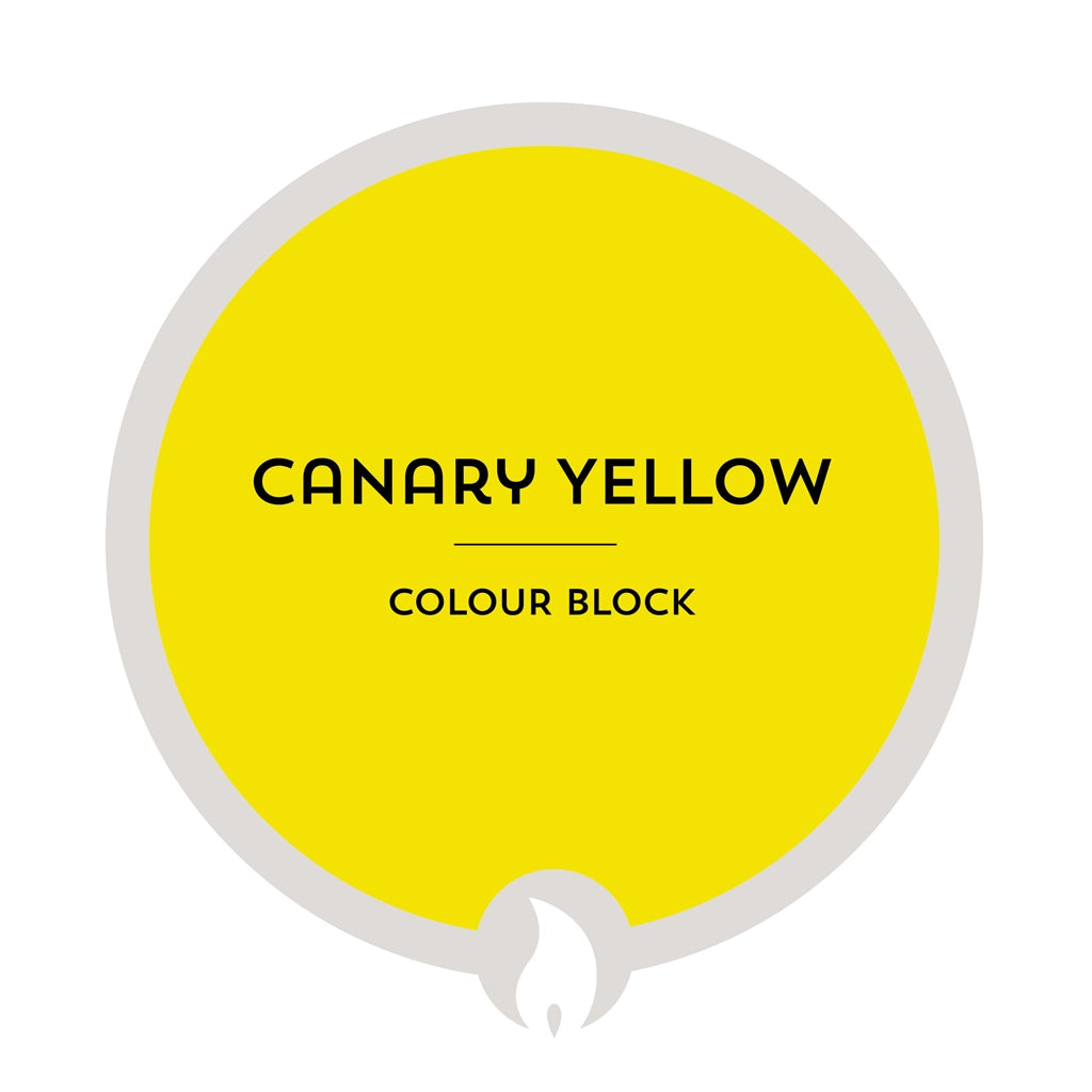 Canary yellow color swatch with 'Canary Yellow' text on a white background
