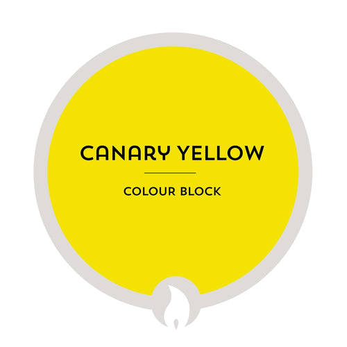 Canary yellow color swatch with 'Canary Yellow' text on a white background