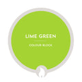 Lime green color swatch with 'Lime Green' text on a white background
