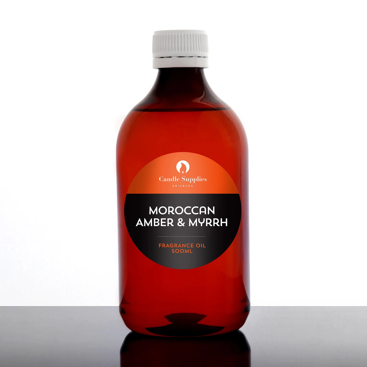 500ml bottle of moroccan amber and myrrh fragrance oil