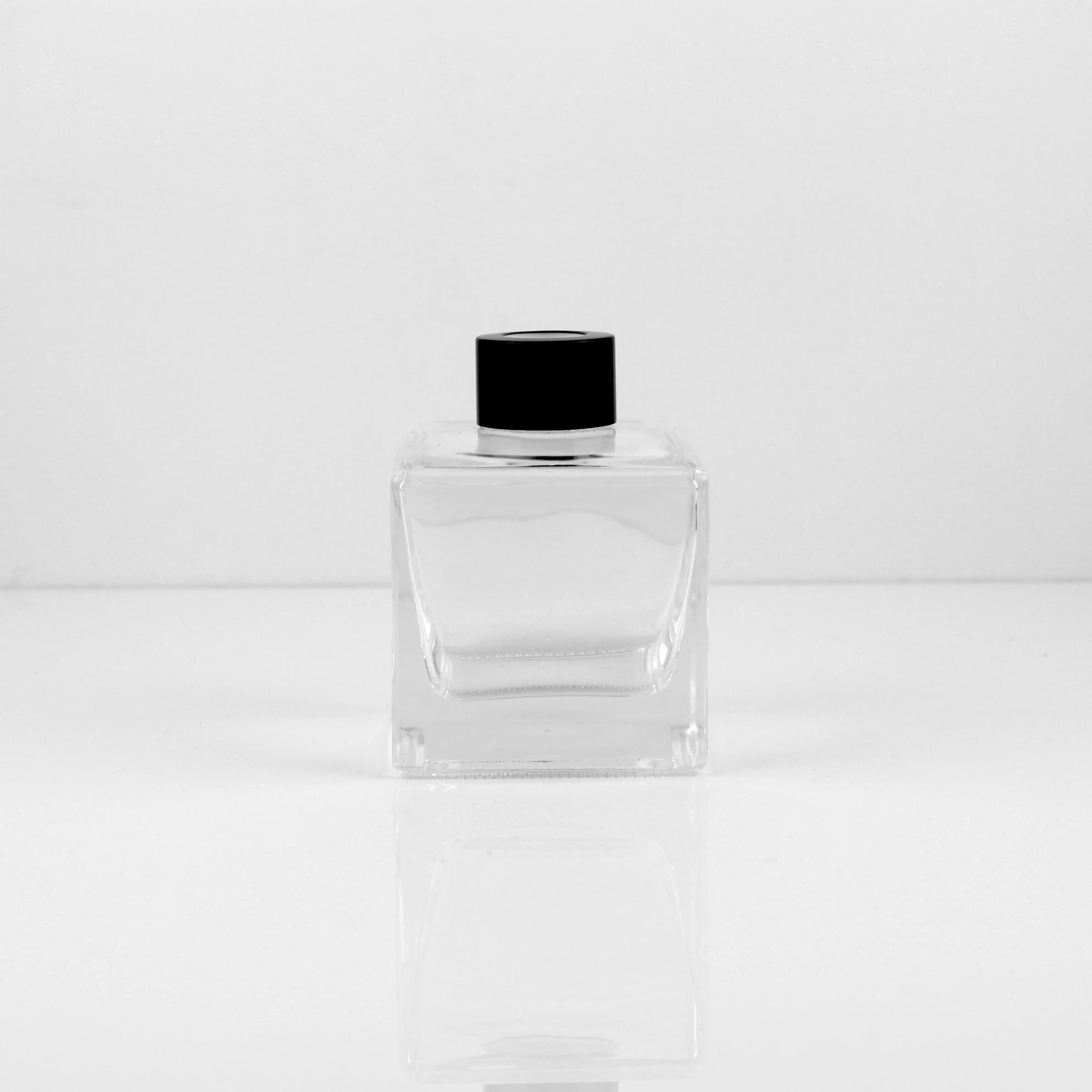 Reed Diffuser Bottle - Square with Black Collar