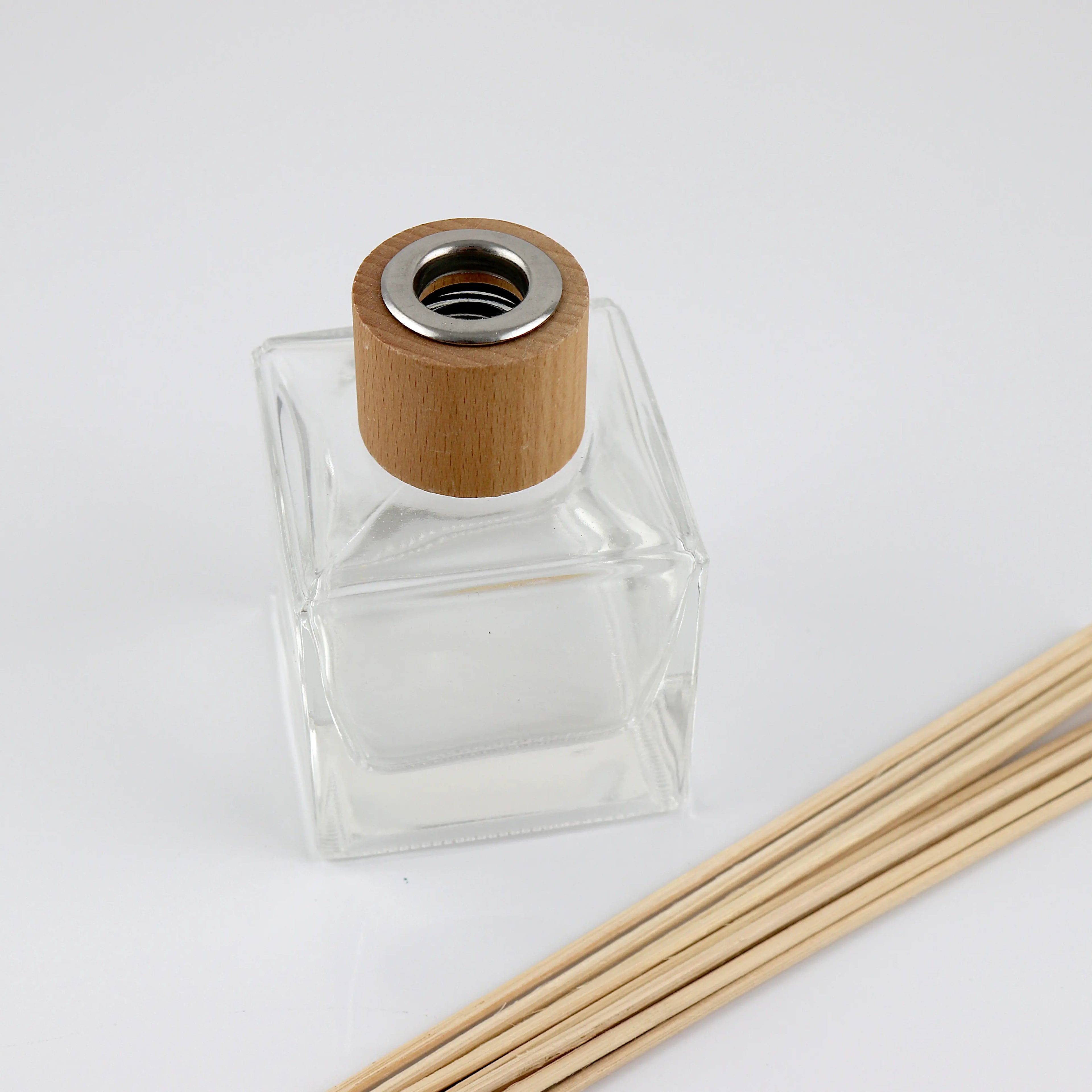 Reed Diffuser Bottle - Square with Natural Collar