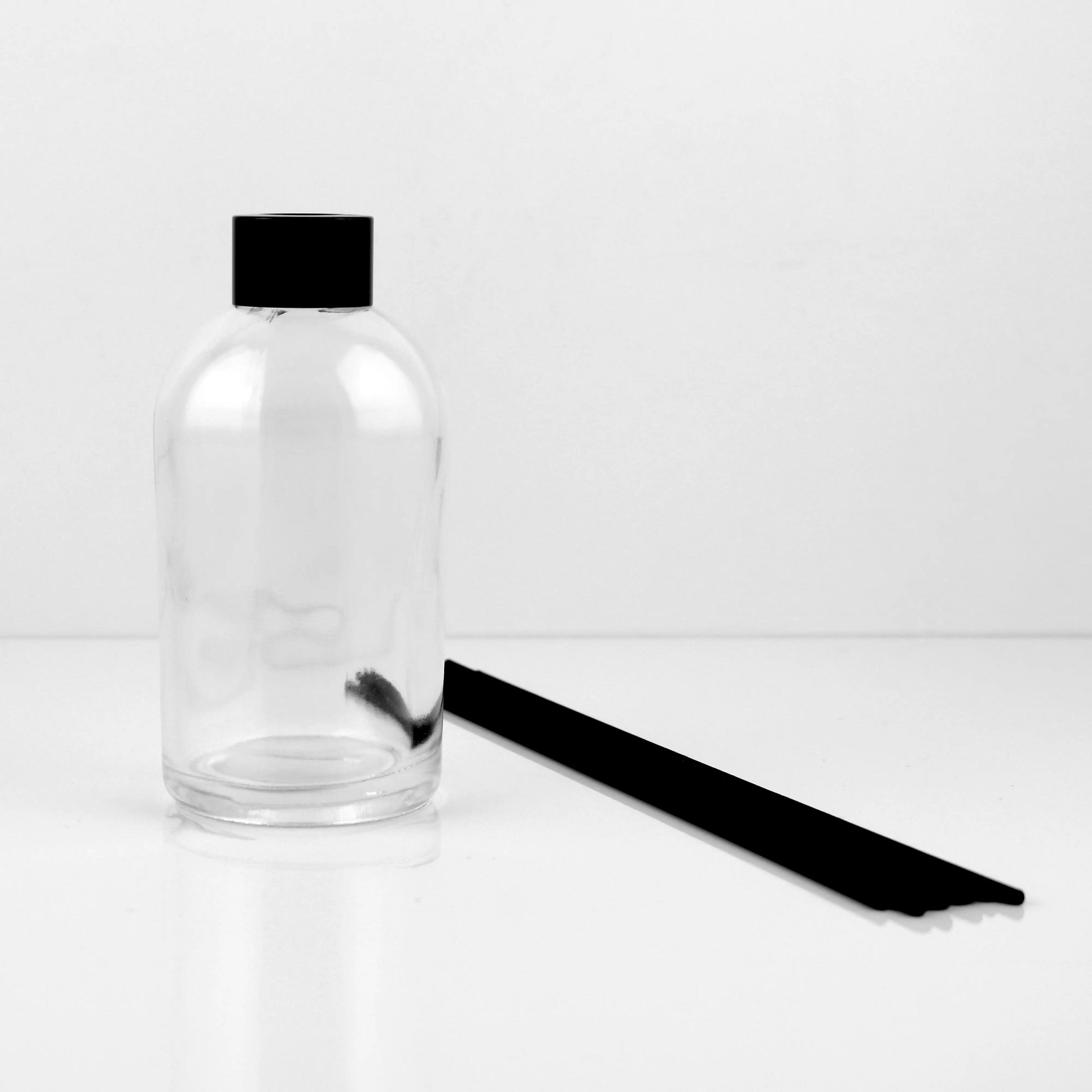 Reed Diffuser Bottle - Round with Black Collar